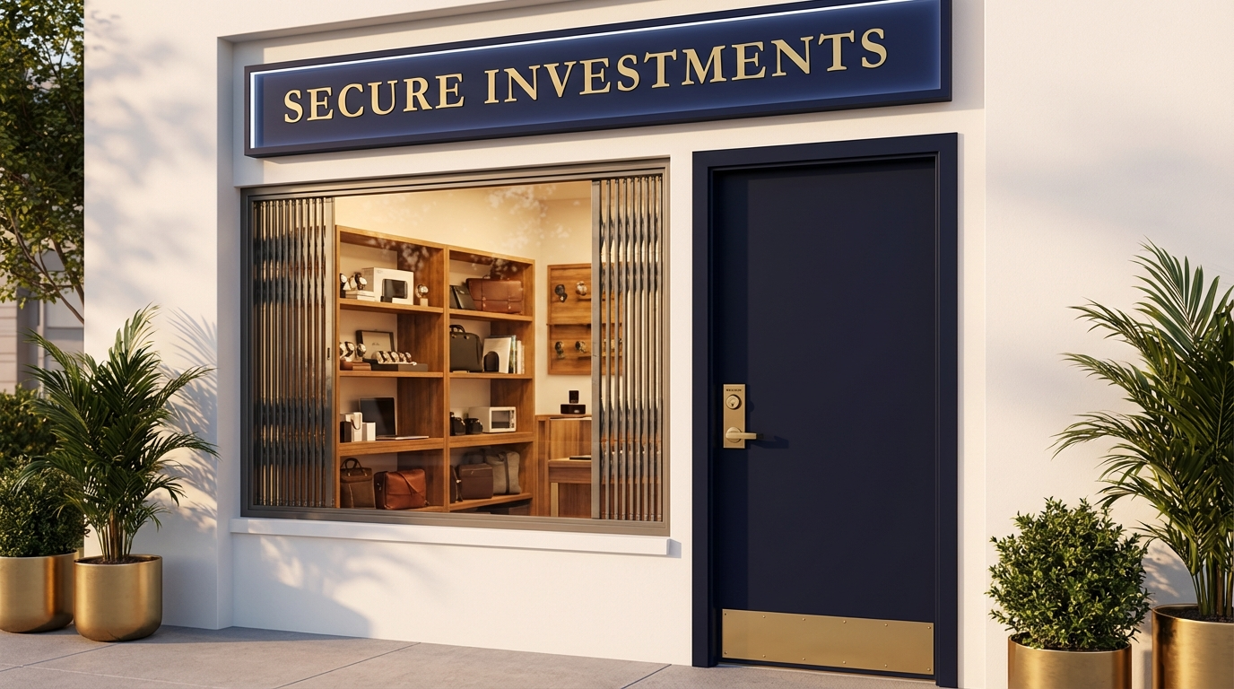Small business owner reviewing Medeco lock security options