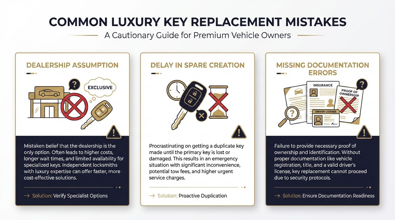 Common mistakes to avoid when replacing luxury car keys