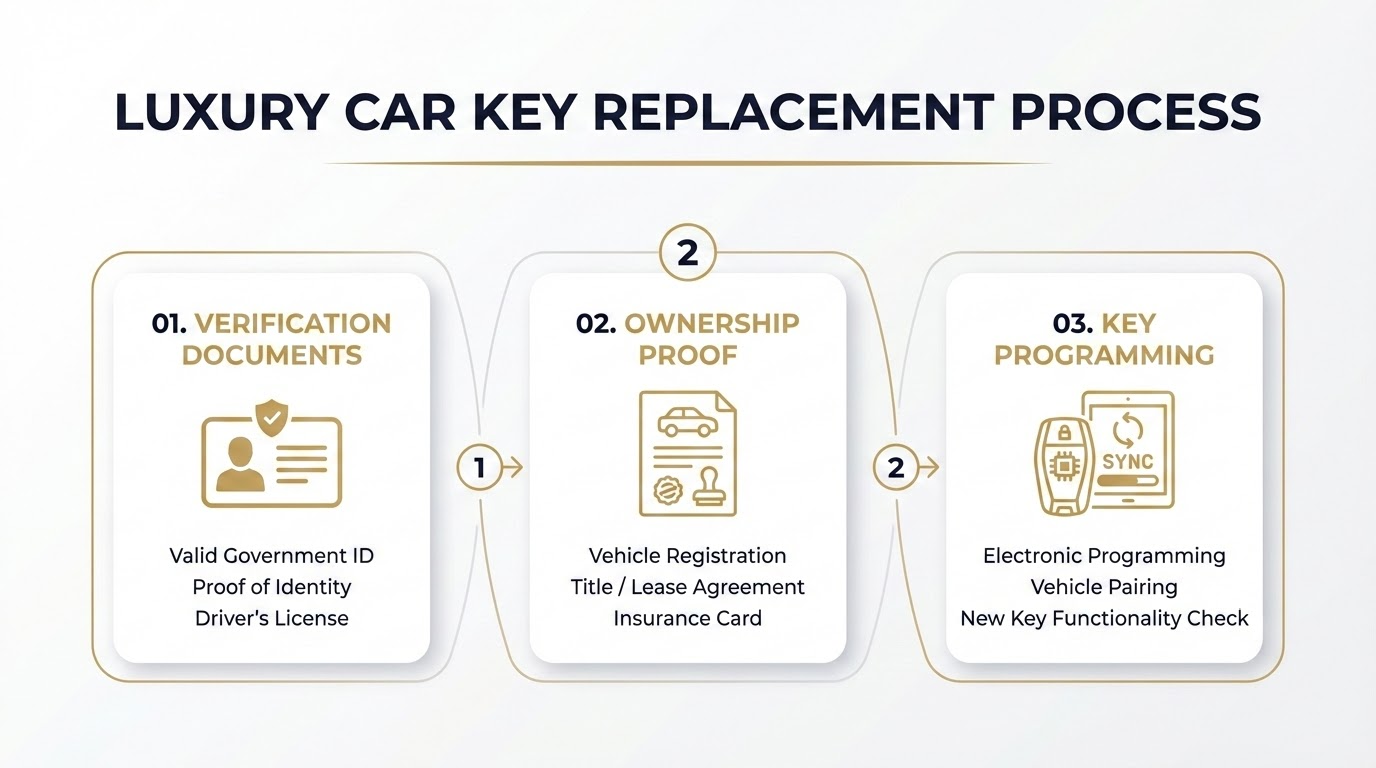 Professional locksmith performing luxury car key replacement service in San Antonio