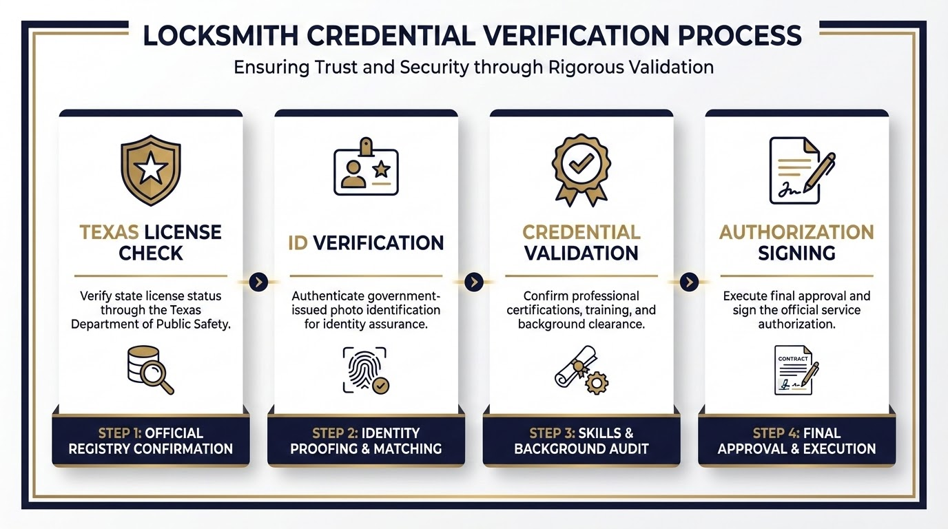 Texas locksmith license verification process and credentials check
