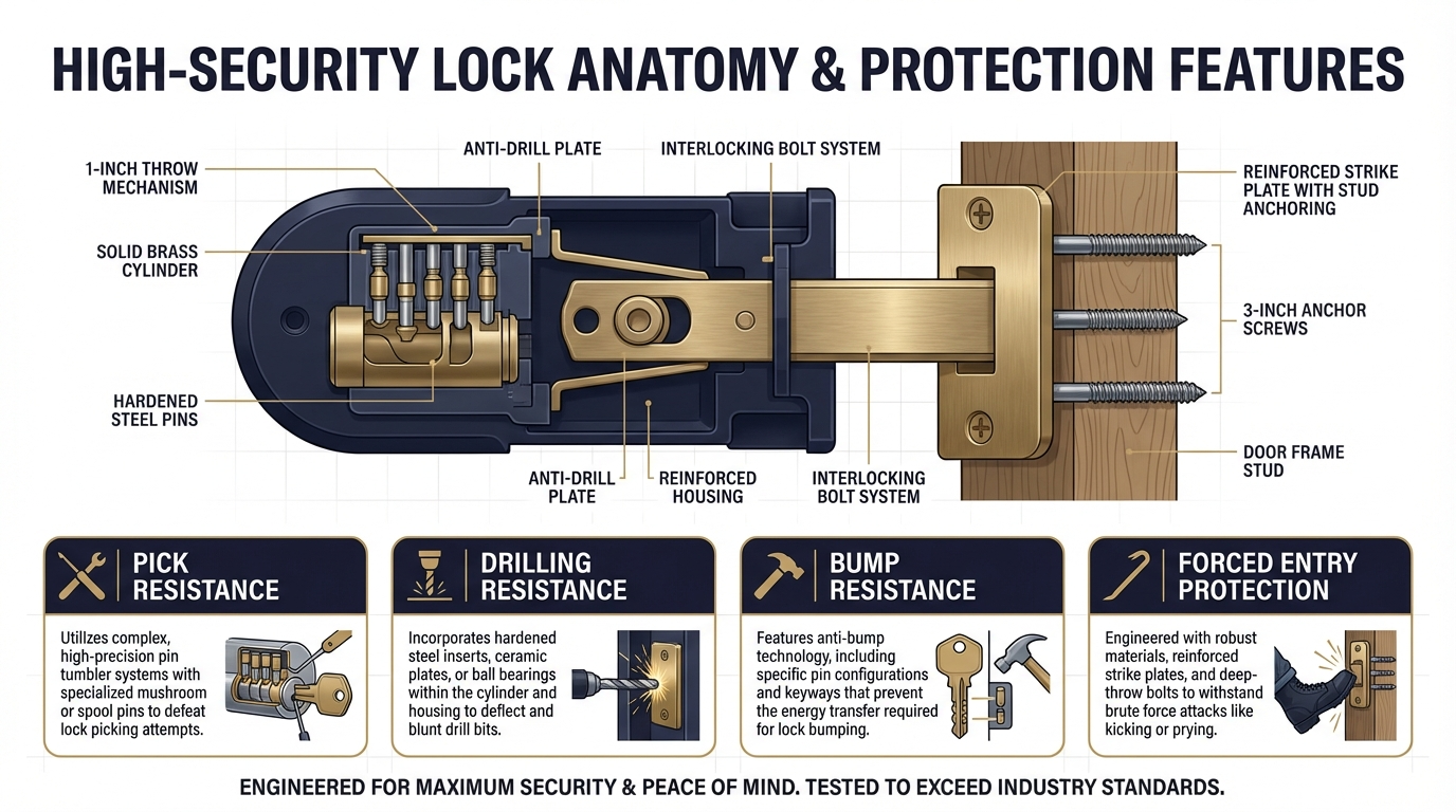 High security commercial lock installation in San Antonio