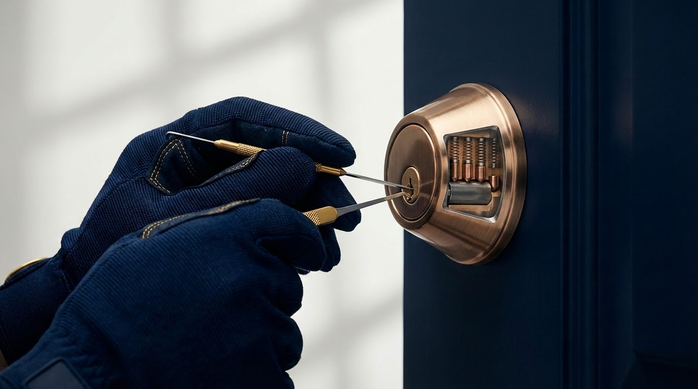 Professional locksmith non-destructive entry techniques used in San Antonio