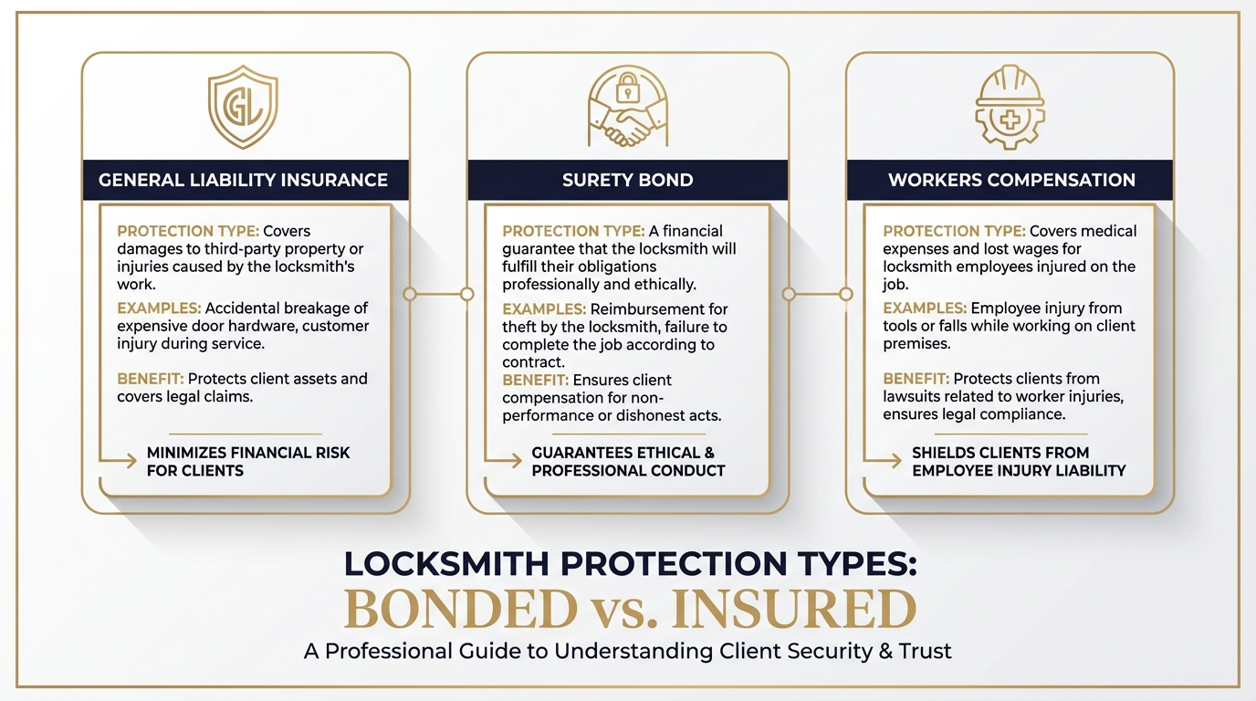 Bonded vs insured locksmith comparison San Antonio