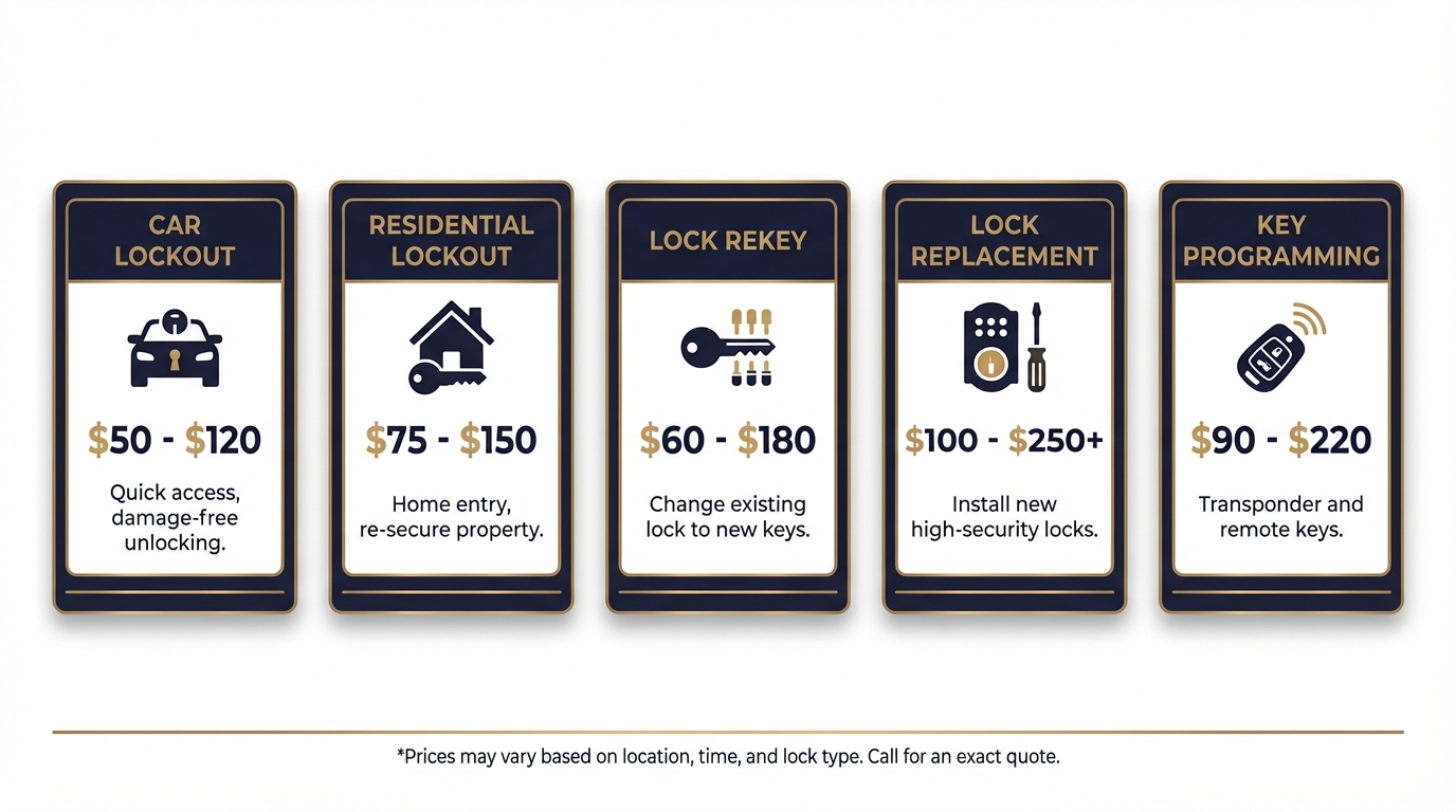 Budget lock service pricing guide for San Antonio residents