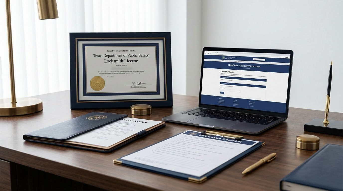 Texas locksmith license verification and credibility check