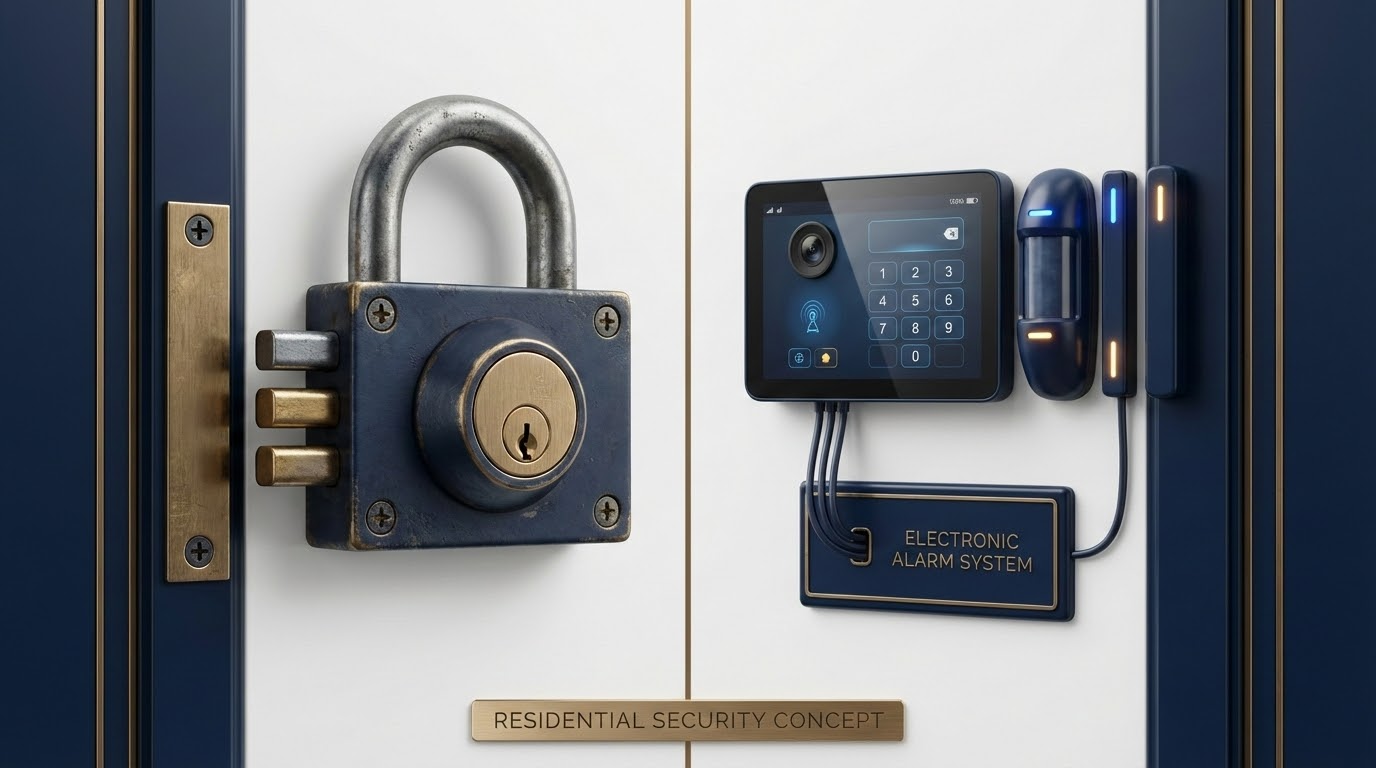 Comparison of mechanical deadbolt and electronic smart lock security features