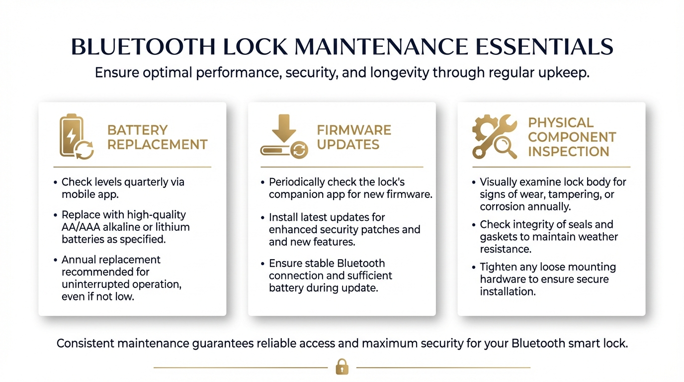 Bluetooth lock maintenance requirements for commercial properties