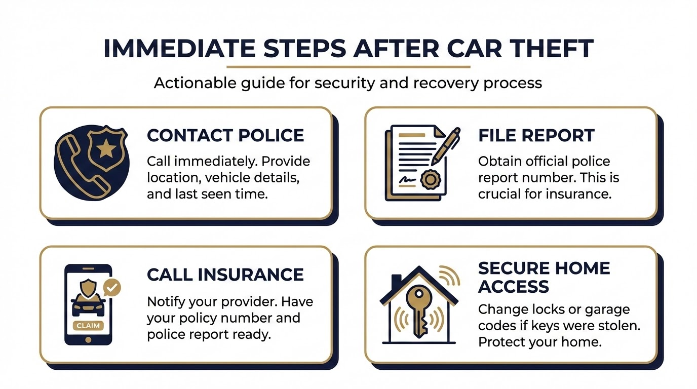 Steps to take after vehicle theft in San Antonio Texas