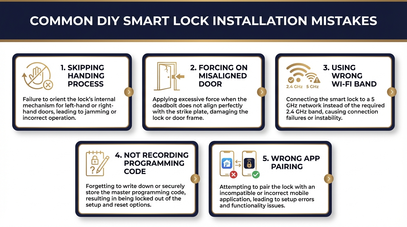 Common DIY smart lock installation mistakes and how a professional locksmith avoids them