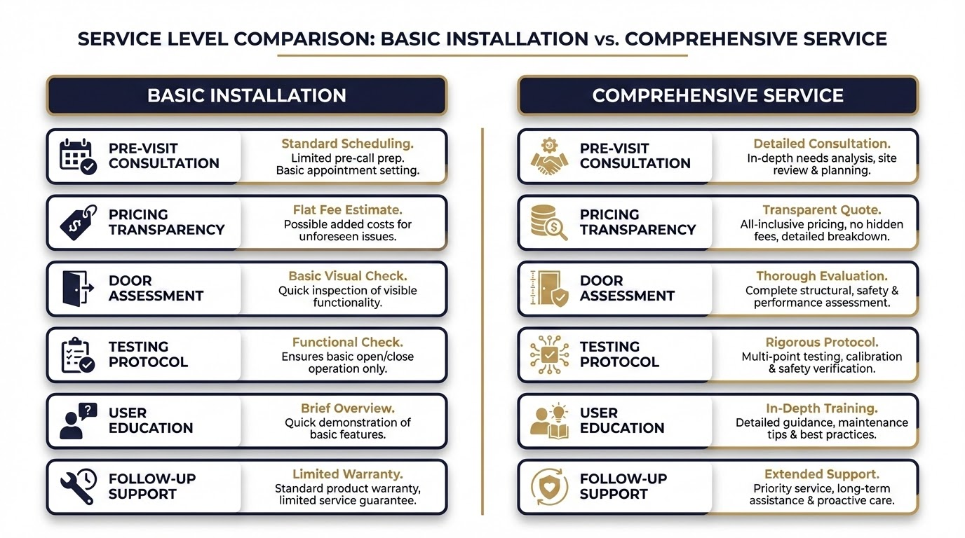 Professional locksmith service comparison for smart lock installation