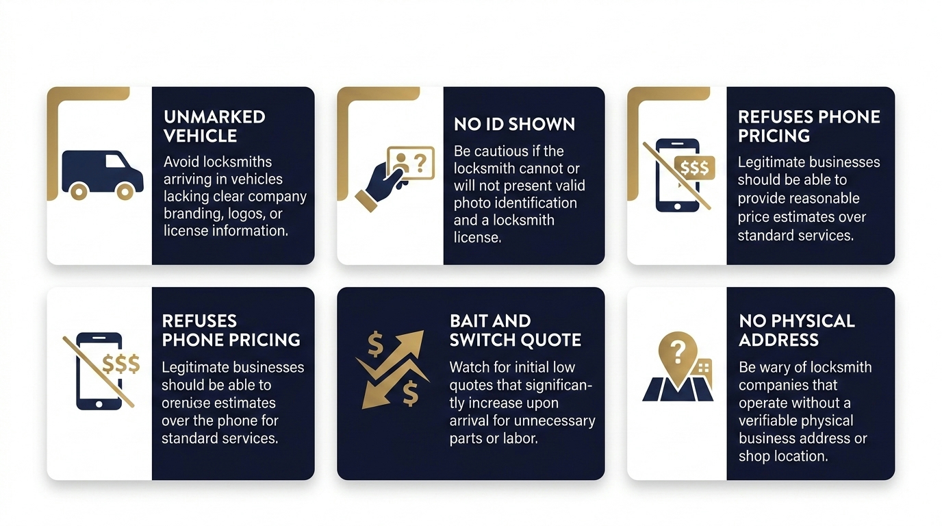 Warning signs of a locksmith scam in San Antonio Texas and how to verify a licensed locksmith