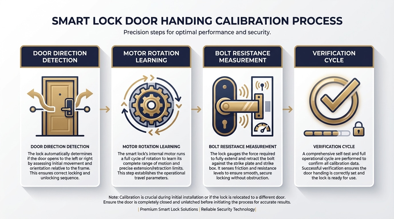 Close-up of Kwikset smart lock motor calibration during door handing process performed by licensed San Antonio locksmith